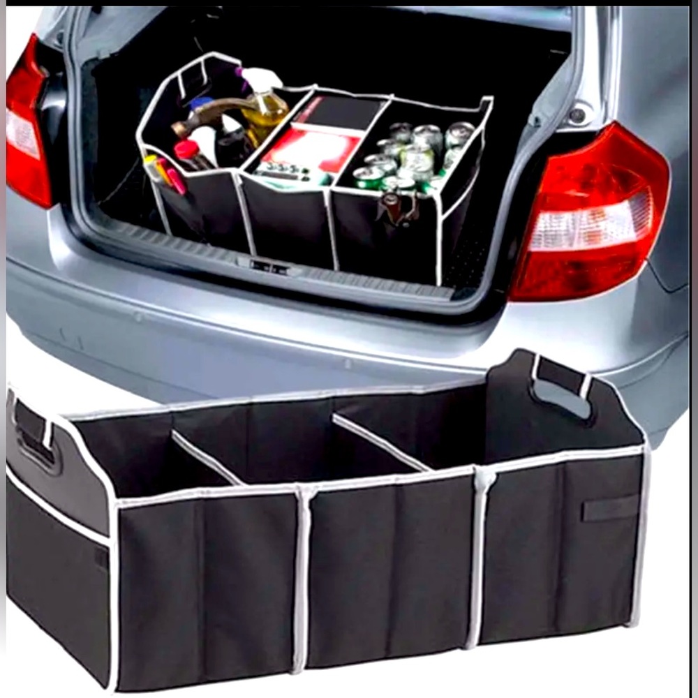 Trunk/Home Organizer; NIP; black with white trim as pictured